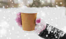28384205 Close Up Of Hand With Coffee Outdoors In Winter